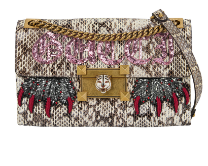 Embellished Tiger Flap Bag, front view